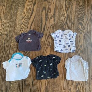 Boys size 3M onesies from Carters (5 pack)